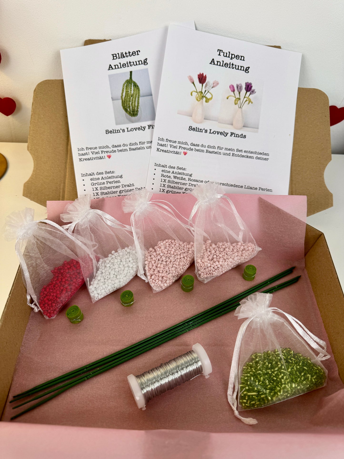 Red Tulip Love Set (Vier Tulpen)